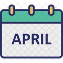 Abril Calendario Data Da Pascoa Ícone