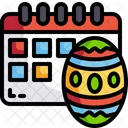 Calendario Pascua Huevo De Pascua Icono