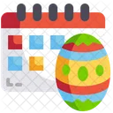 Dia De Pascua Calendario Pascua Icono