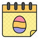 Pascua Dia Calendario Icono
