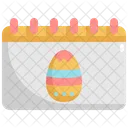 Calendario Pascua Dia Icono