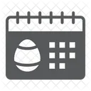 Dia De Pascua Calendario Vacaciones Icono