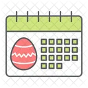 Dia De Pascua Calendario Vacaciones Icono
