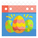 Dia De Pascua Pascua Calendario Icono