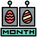 Dia De Pascua Celebracion Calendario Icono
