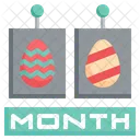 Dia De Pascua Celebracion Calendario Icono
