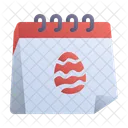 Dia De Pascua Calendario Huevo Icono