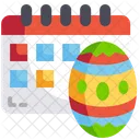 Dia De Pascua Calendario Pascua Icono