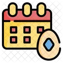 Calendario Caza De Pascua Cumpleanos Y Fiesta Icono