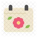 Calendario Flor Data Icon