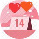 San Valentin Calendario Amor Icon