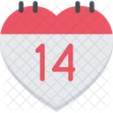 Dia De San Valentin Calendario Fecha Icon