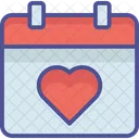 Dia De San Valentin Calendario Del Corazon Fecha Icon