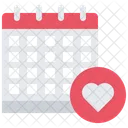 Dia De San Valentin Calendario De San Valentin Hora Icon