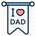 Dia Del Padre Pancarta Amo A Papa Icono