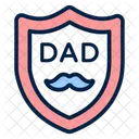 Dia Del Padre Escudo Amor Icono