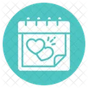 Dia Do Casamento Calendario Amor Icon