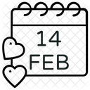 Dia Dos Namorados Dia Do Amor 14 De Fevereiro Ícone