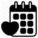 Calendario Data Coracao Ícone