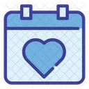 Calendario Amor Dia Dos Namorados Ícone
