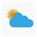 Clima Nuvem Sol Ícone