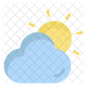 Dia Ensolarado Nuvem Sol Ícone
