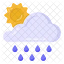 Dia ensolarado e chuvoso  Ícone