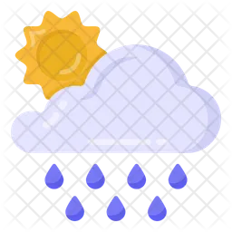 Dia ensolarado e chuvoso  Ícone