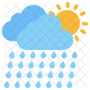 Dia ensolarado e chuvoso  Ícone