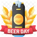 Dia Internacional De La Cerveza Dia Calendario Icono