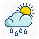 Clima Lluvia Sol Icon