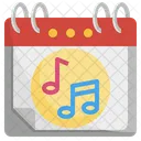 Dia Mundial De La Musica Dia De La Musica Calendario Icono