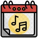 Dia Mundial De La Musica Dia De La Musica Calendario Notas Musicales Cancion Icono