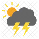 Dia Nublado E Tempestuoso Previsao Do Tempo Clima Local Ícone