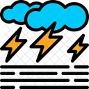 Dia Tempestuoso Tempo Tempestuoso Tempestade Severa Ícone