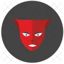 Rouge Diable Masque Icône