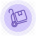 Icone De Ligne De Chariot A Main Icon