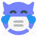 Alegria Del Diablo Emoji Con Mascarilla Emoji Icono