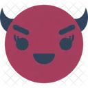 Smiley Del Diablo Demonio Smiley Malvado Icono