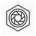 Diafragma Hexagonal Forma Hexagono Icono