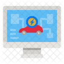 Diagnóstico de carro elétrico  Ícone