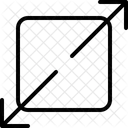 Diagonale Strecken Objekt Symbol