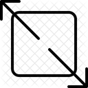 Diagonale Strecken Objekt Symbol