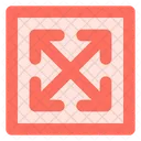 Diagonal all direction arrow  Icon