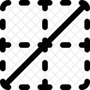 Borde Diagonal Arriba Tabla De Elementos Esenciales De Interfaz Linea Llena F Icono