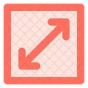 Diagonale Pfeil Richtung Symbol