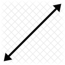 Diagonal Pfeile Doppelseitig Symbol