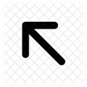 Diagonal Arrow Left Up Arrow Left Arrow Icon