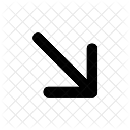 Diagonal Arrow Right Down  Icon