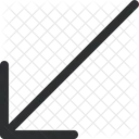 Diagonal Direcional Seta Para Baixo A Esquerda Ícone